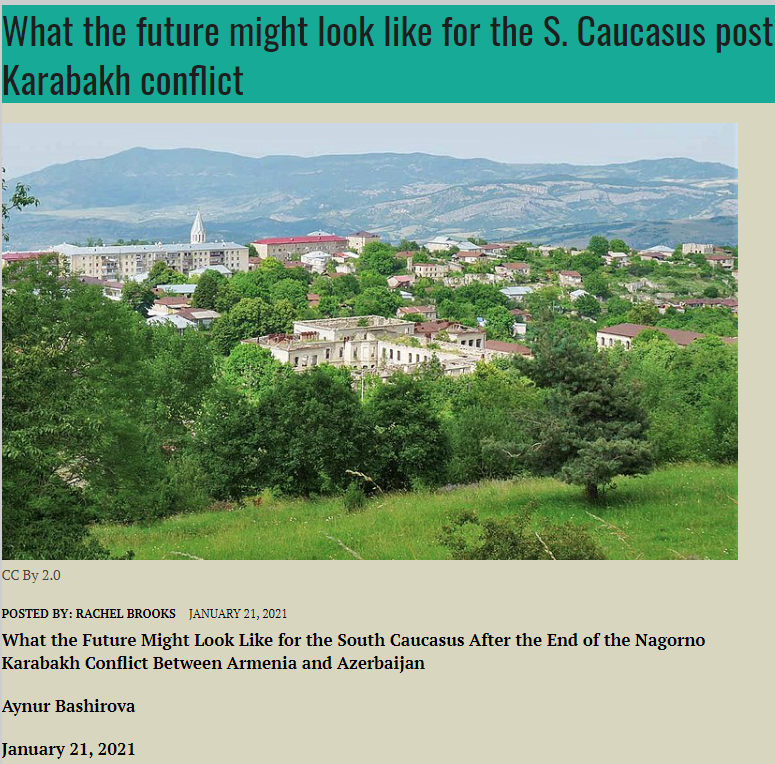 В статье члена диаспоры говорится о дальнейших перспективах Южного Кавказа